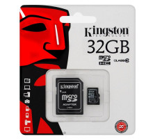 Kingston MicroSDHC 32GB Class 10 + SD adaptér